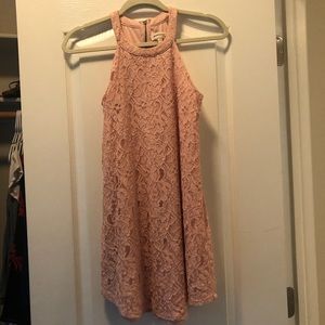 Pink lace Monteau dress